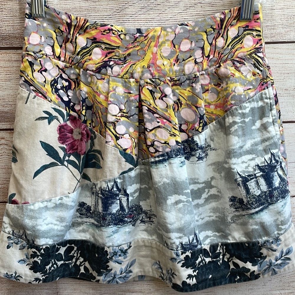 ANTHROPOLOGIE LEIFNOTES BOHO PATCHWORK SKIRT
